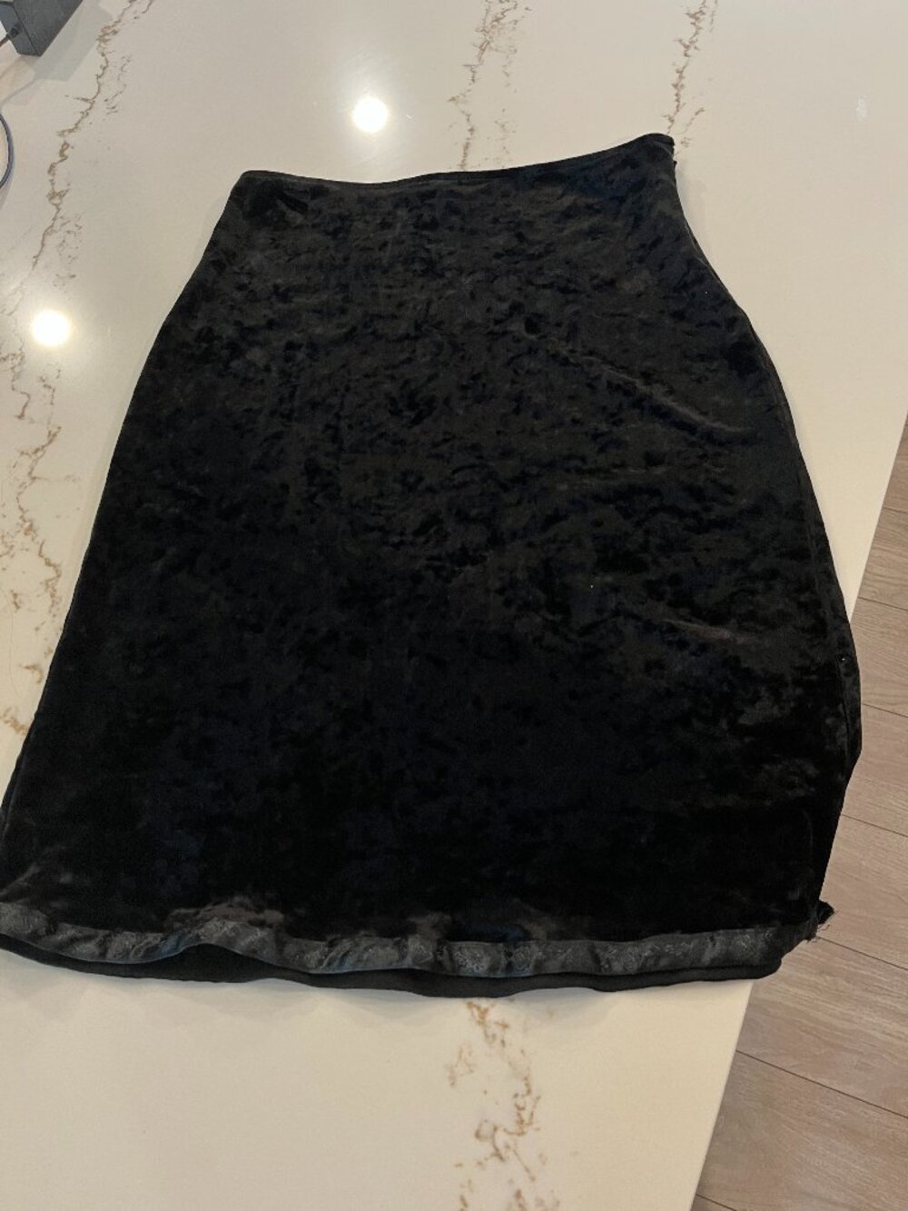 Vintage Betsey Johnson Crushed Velvet Skirt, Size Small